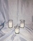 Насыпная свеча-ваза-колба, белы воск: 9.5 см